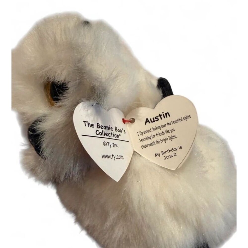 Austin White Owl Beanie Boo - Picture 2 of 2